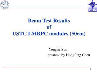 Beam Test Results of USTC LMRPC modules (50cm)