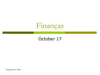 Finanças