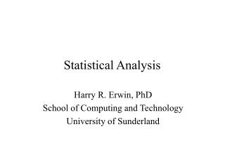 Statistical Analysis