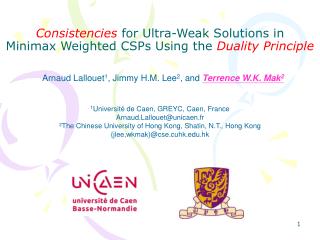 Consistencies for Ultra-Weak Solutions in Minimax Weighted CSPs Using the Duality Principle