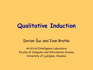 Qualitative Induction