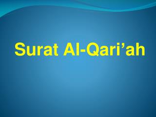 Surat Al-Qari’ah