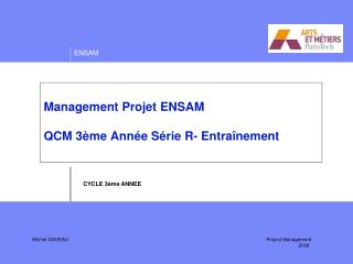 Management Projet ENSAM QCM 3ème Année Série R- Entraînement
