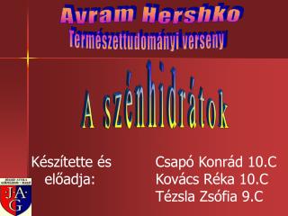 A szénhidrátok