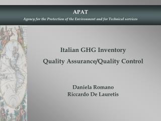 Italian GHG Inventory Quality Assurance/Quality Control