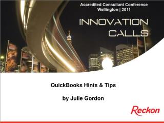 QuickBooks Hints &amp; Tips by Julie Gordon