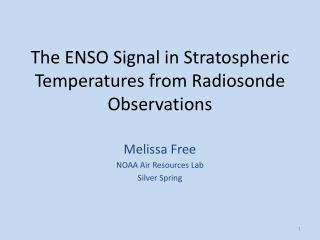 The ENSO Signal in Stratospheric Temperatures from Radiosonde Observations