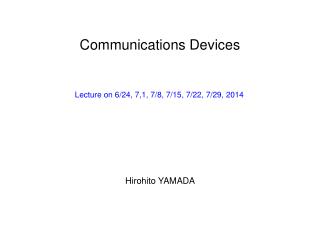 Communications Devices