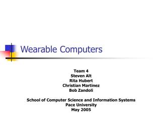 Wearable Computers