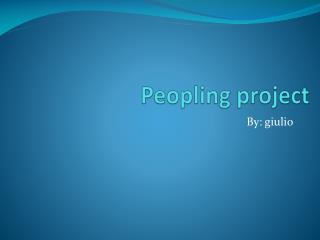 Peopling project