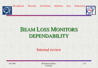 B EAM L OSS M ONITORS DEPENDABILITY