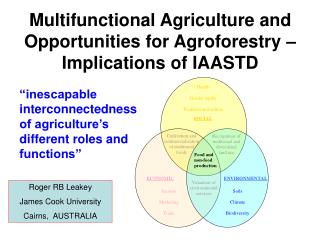 Multifunctional Agriculture and Opportunities for Agroforestry – Implications of IAASTD