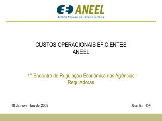 CUSTOS OPERACIONAIS EFICIENTES ANEEL