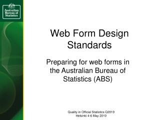 Web Form Design Standards