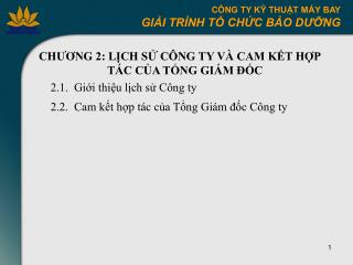 CHƯƠNG 2: LỊCH SỬ CÔNG TY VÀ CAM KẾT HỢP TÁC CỦA TỔNG GIÁM ĐỐC