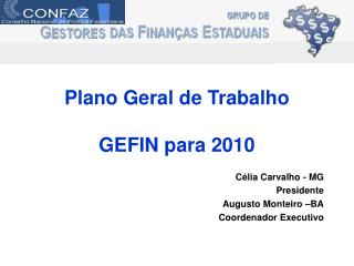 Plano Geral de Trabalho GEFIN para 2010