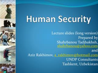 PPT - Human Security PowerPoint Presentation, Free Download - ID:5198992