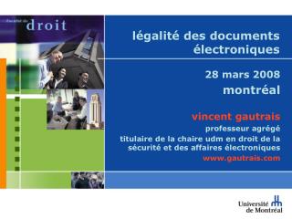 légalité des documents électroniques