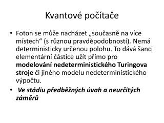 Kvantové počítače