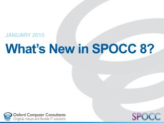 What’s New in SPOCC 8?