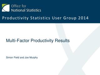 Multi-Factor Productivity Results