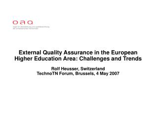 External Quality Assurance in the EHEA