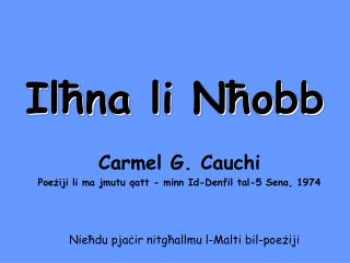 Ilħna li Nħobb
