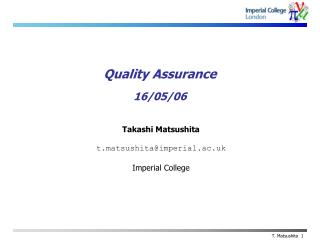 Quality Assurance
