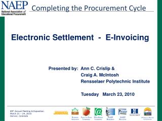 Presented by: Ann C. Crislip &amp; 	 Craig A. McIntosh