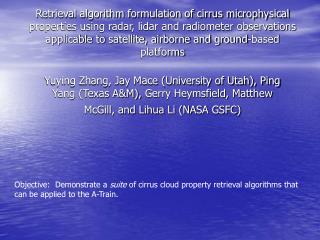 Cloud observations now and in the near future