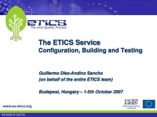 The ETICS Service Configuration, Building and Testing
