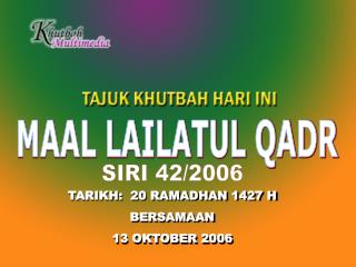 MAAL LAILATUL QADR