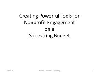 Creating Powerful Tools for Nonprofit Engagement on a Shoestring Budget