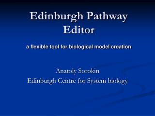 Edinburgh Pathway Editor a flexible tool for biological model creation