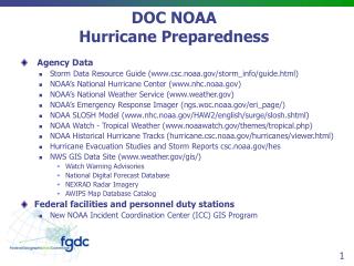 DOC NOAA Hurricane Preparedness