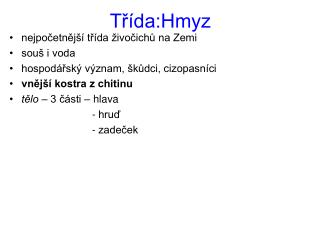 Třída:Hmyz