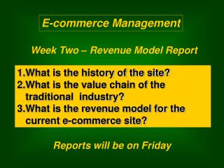 E-commerce Management