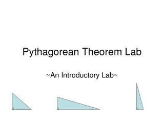 Pythagorean Theorem Lab