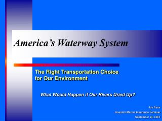 America’s Waterway System