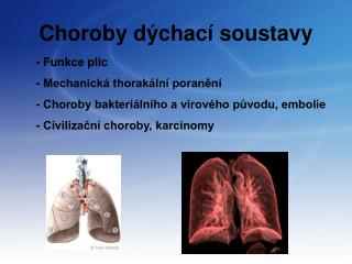 Choroby dýchací soustavy