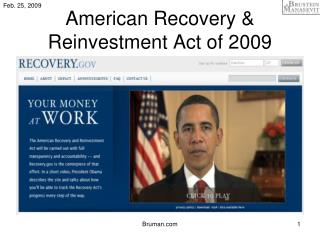 American Recovery &amp; Reinvestment Act of 2009