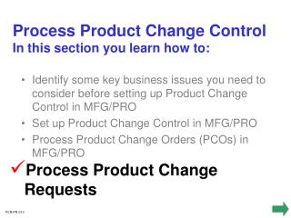 Process Product Change Requests