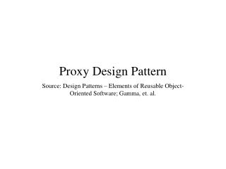 Proxy Design Pattern