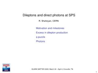 Dileptons and direct photons at SPS