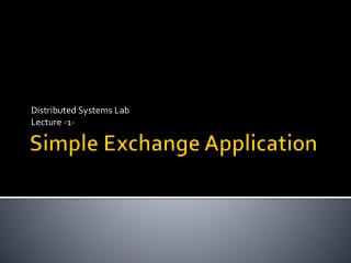 Simple Exchange Application