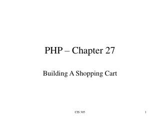 PHP – Chapter 27