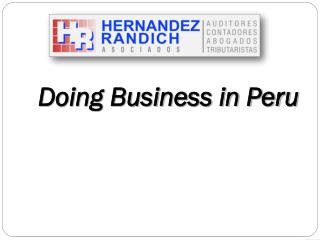 Doing Business in Peru