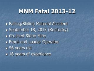 MNM Fatal 2013-12