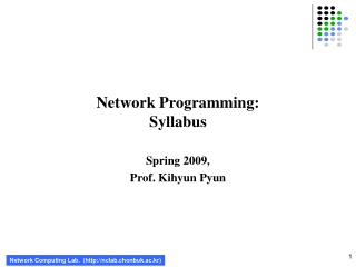 Network Programming: Syllabus