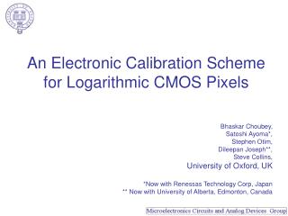An Electronic Calibration Scheme for Logarithmic CMOS Pixels
